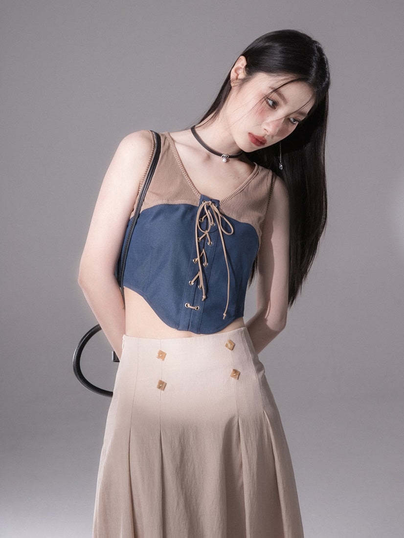 꼬집음 발목 치마