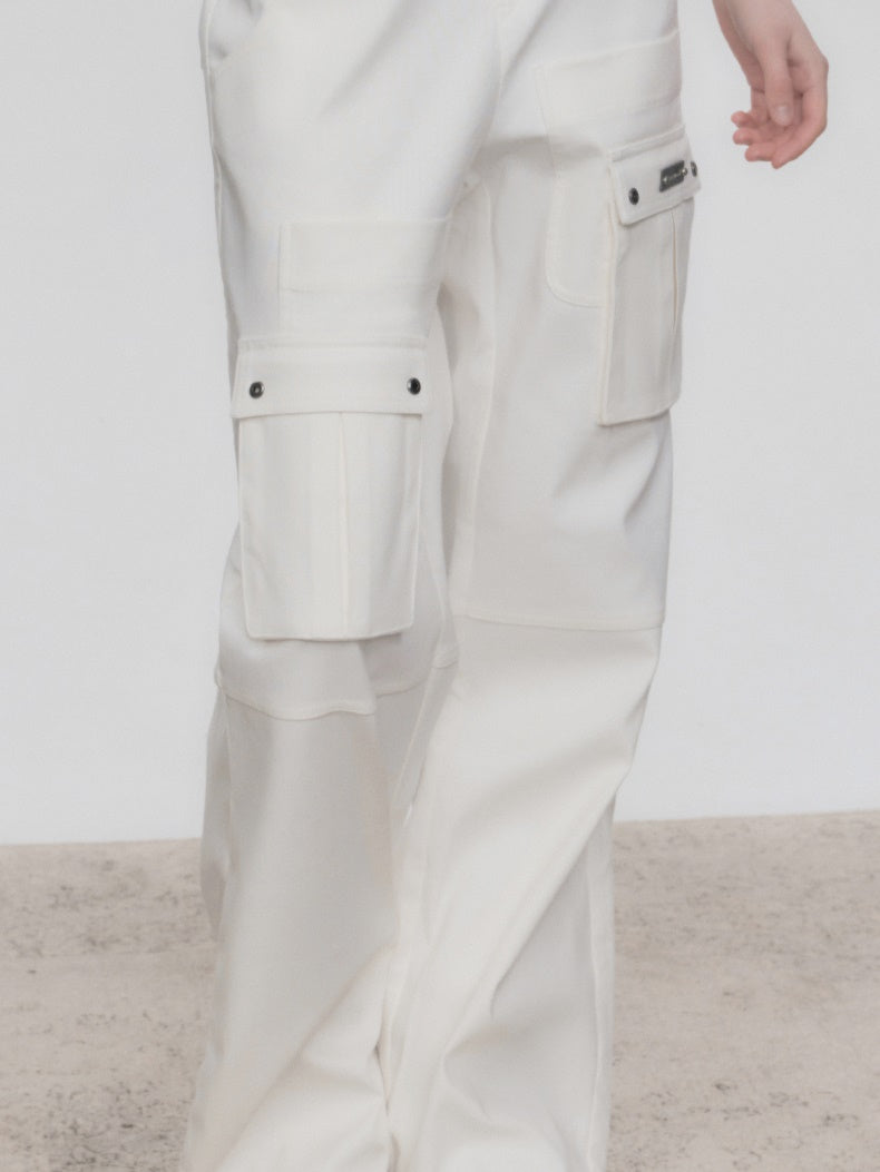 비대칭 포켓 캐주얼 바지