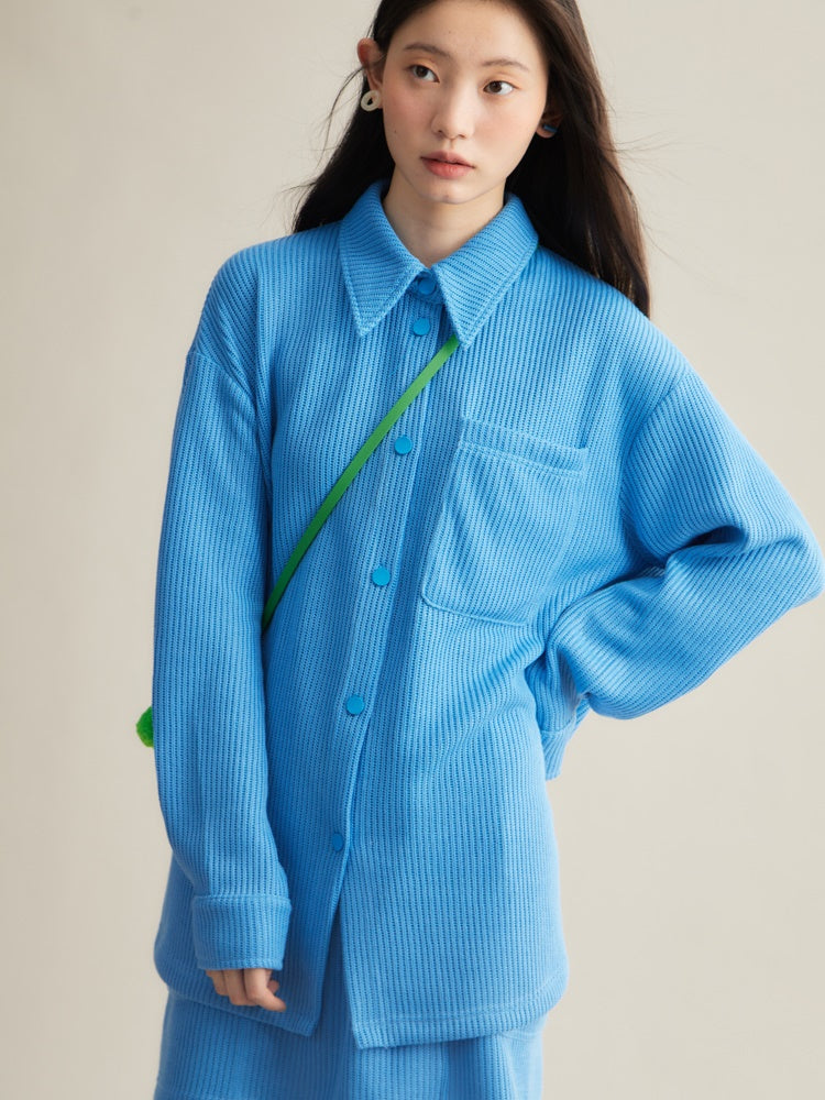 Texture tissée jupe lâche décontractée et mini jupe