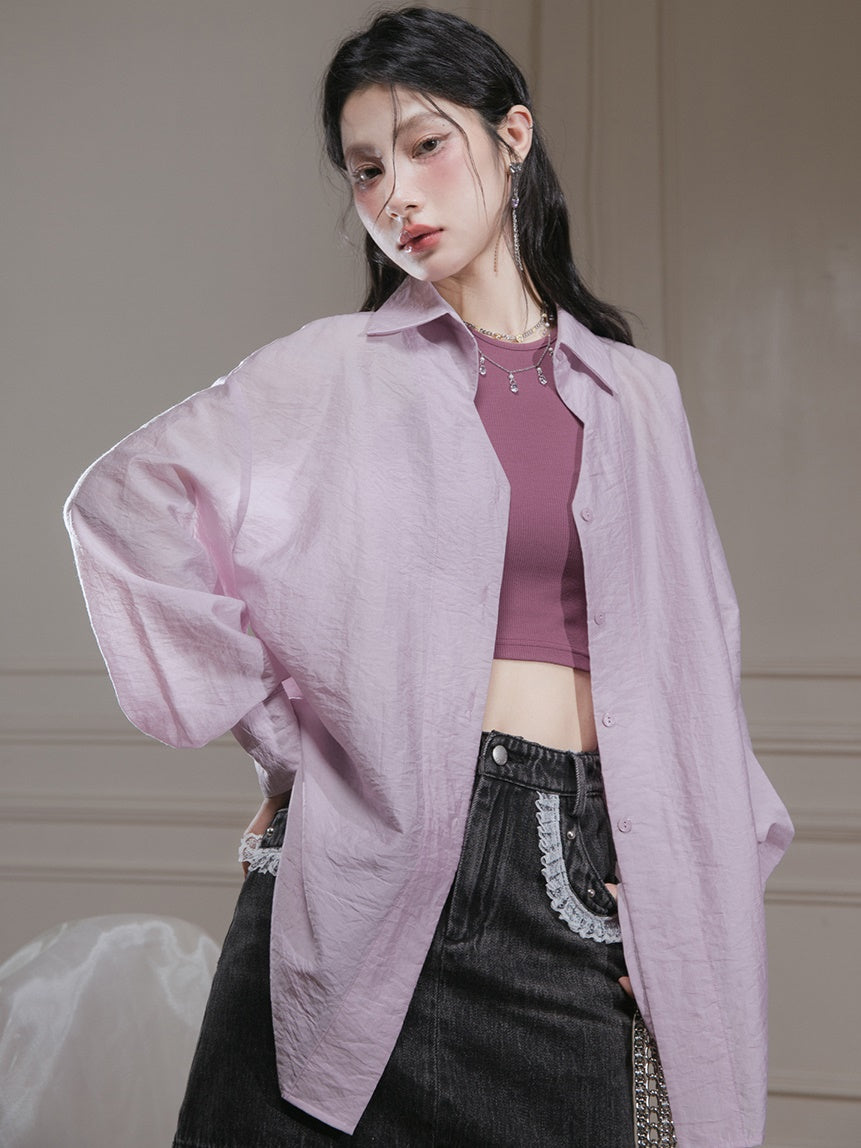 Cut-out Design Sun Protection Shirt