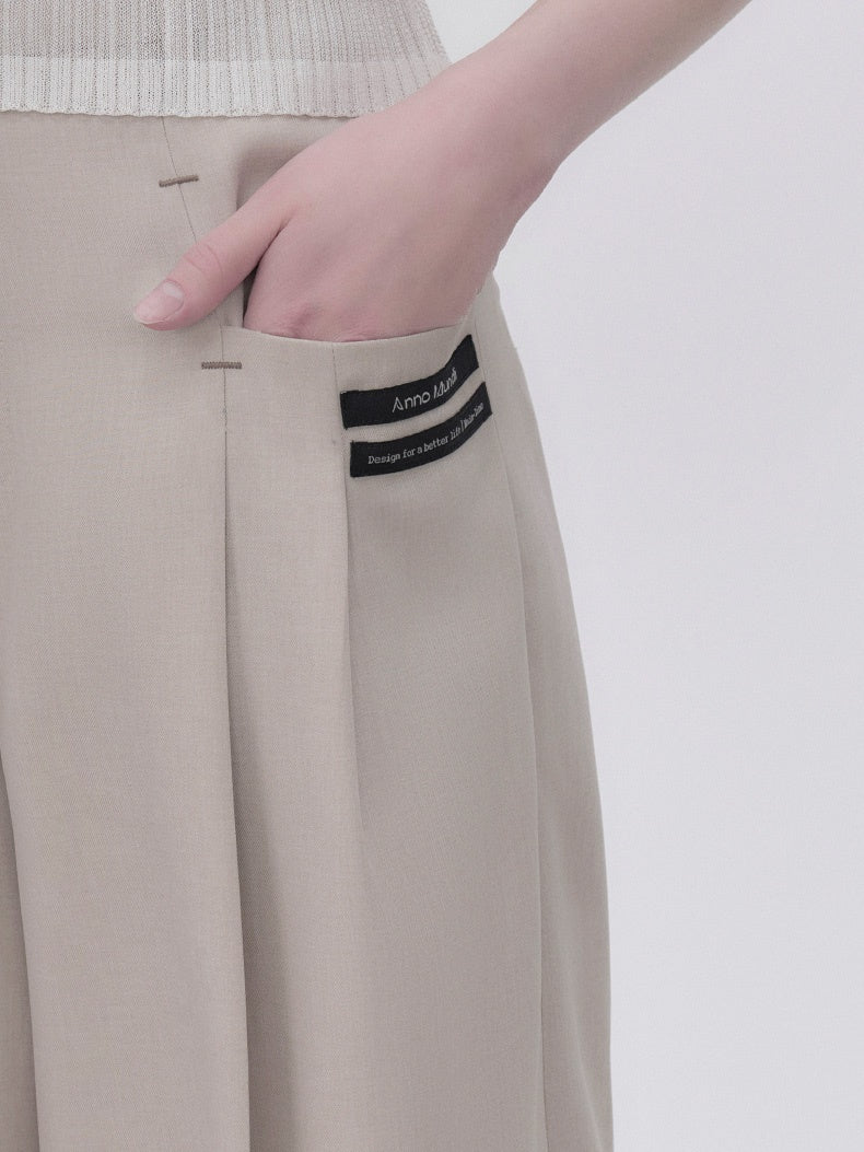 DOUBLE-PLEATED PANTS