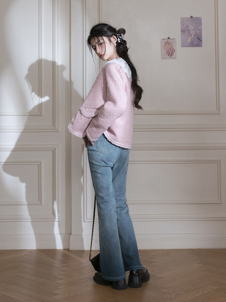 Girly V-Neck Tweed Taste Jacket