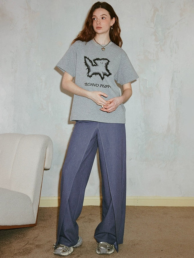 Electronic Explosive Puppy Print T-shirt