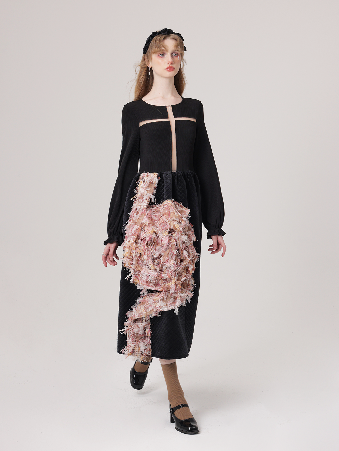 Rose Translucent Design Princess Dress