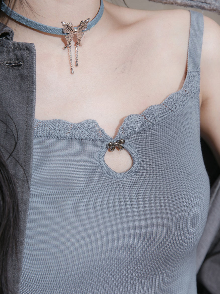 Hollow Design Knitted Camisole