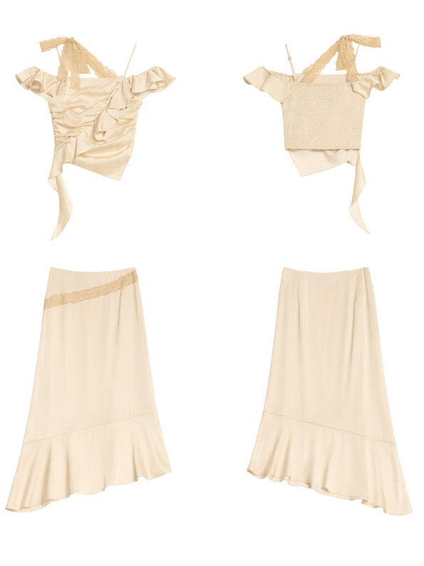 Ruffle 2way Top & Spitzenstichrock Setup
