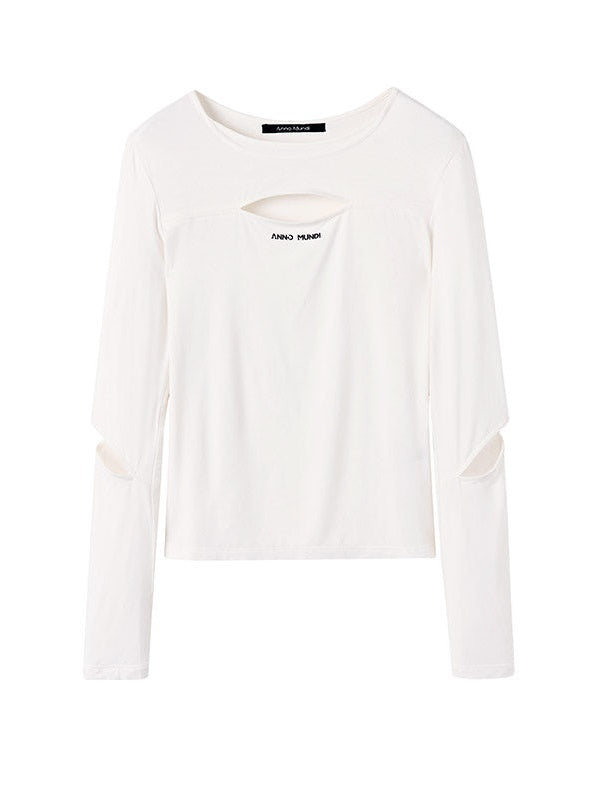 Hohles Langarm-T-Shirt