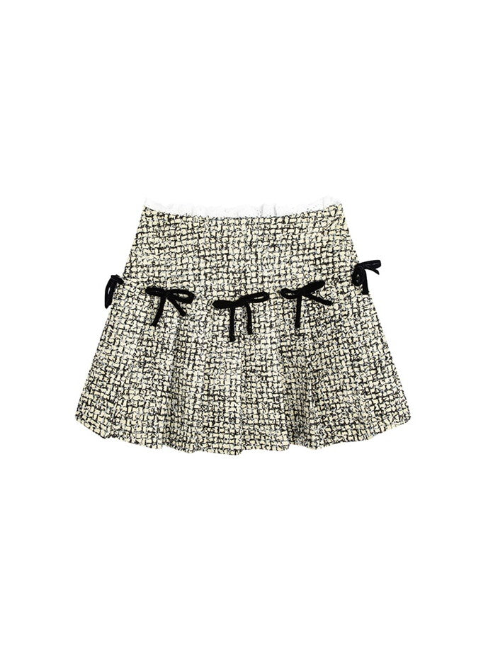 Costume veste en ruban à filet formel et mini-jupe