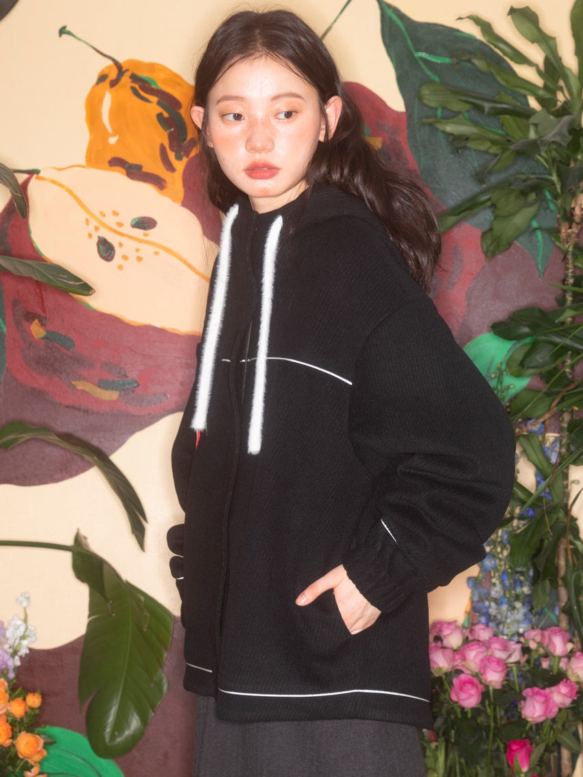 Apple Embroidered Hooded Jacket