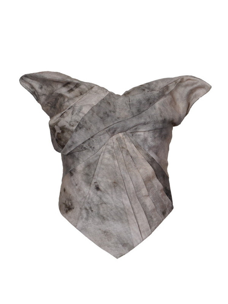 Set-Up Tie-Dye Chic Bare-Top Tops&Long-Skirt