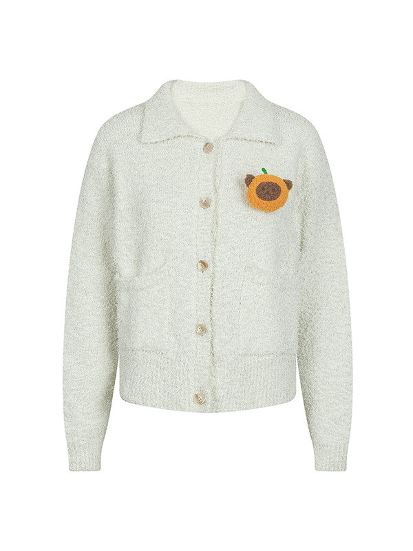 Vivit Casual Relaxage Animal Pop Strick-Jacket
