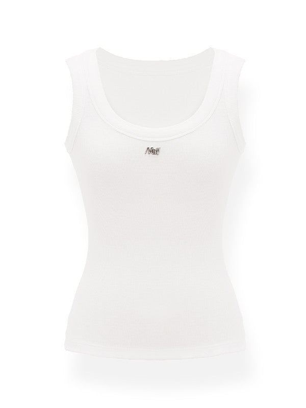 U-Neck No-Sleeve Short Casual Tank Top