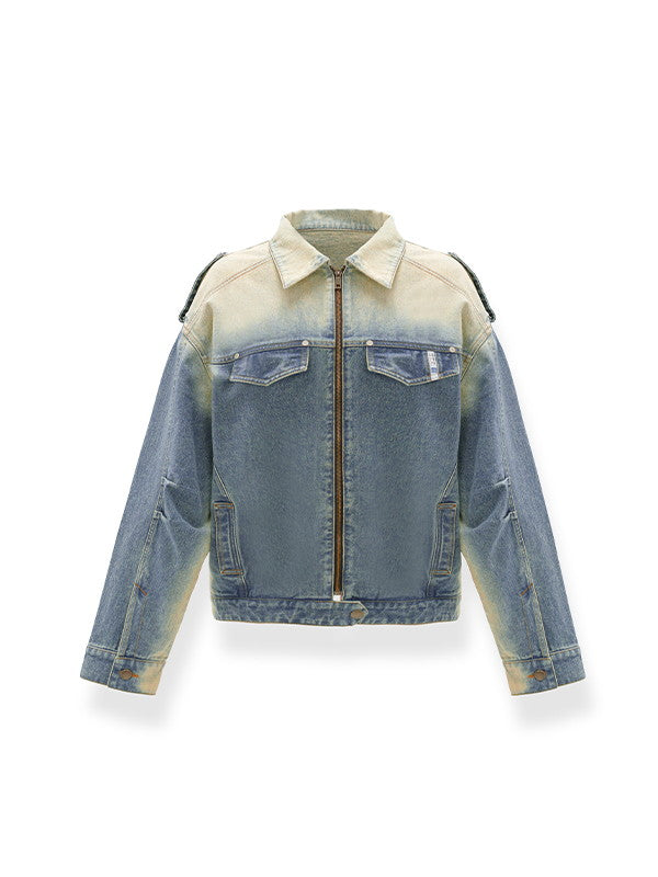 오버 사이즈 워시 드 캐주얼 드롭 어깨에 드레임-재킷