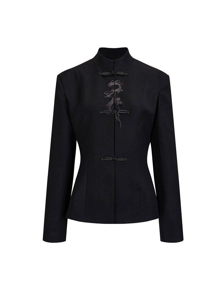 China Dragon Mao-Collar Retro Chic Jacket