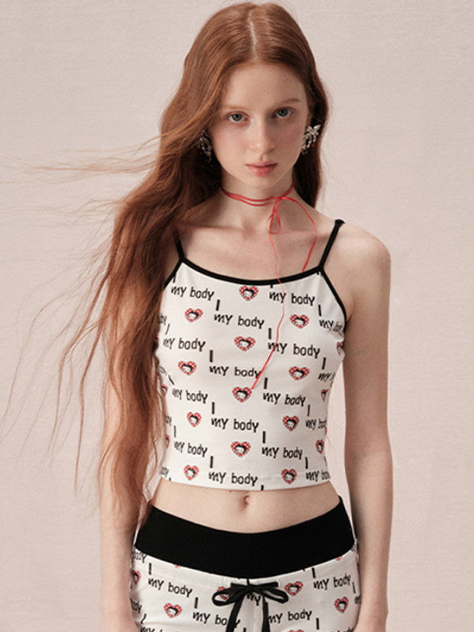 Betty Set-Up Room-Wear Casual Relax Cute Tops&Short-Pants