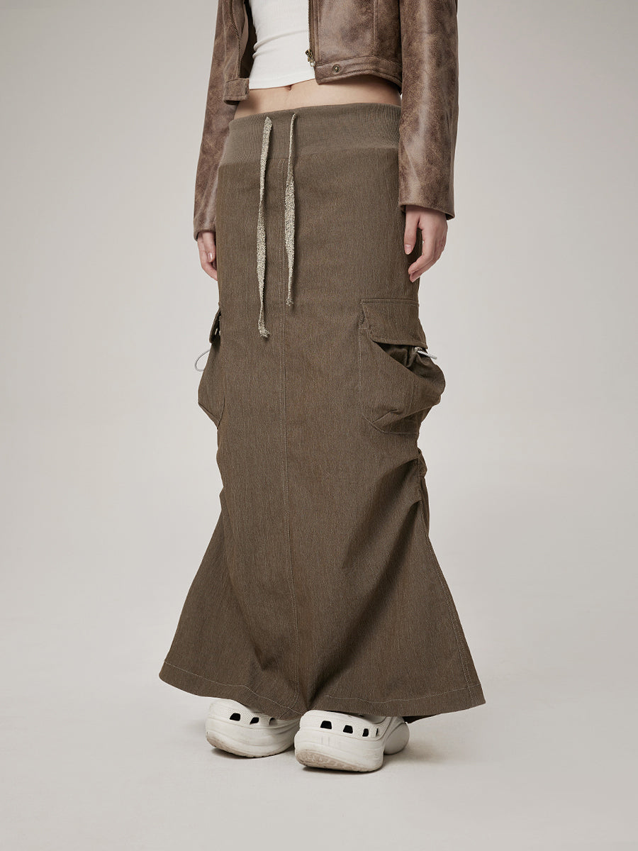 Rassembler la jupe longue décontractée