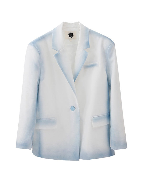 Gradation Nichi Einzigartige übergroße Retro-Farbjacke