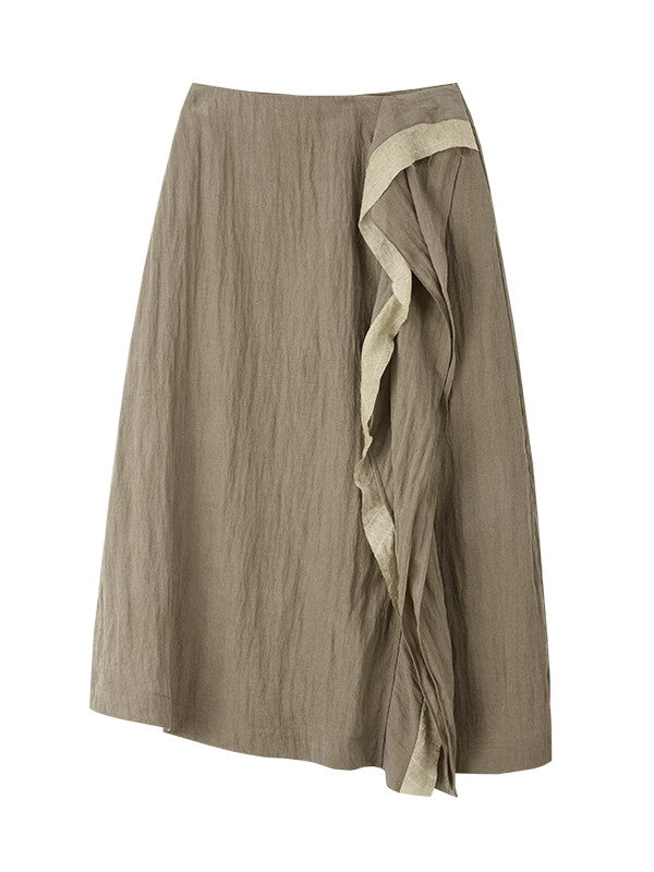 Skirt longue à volants naturels