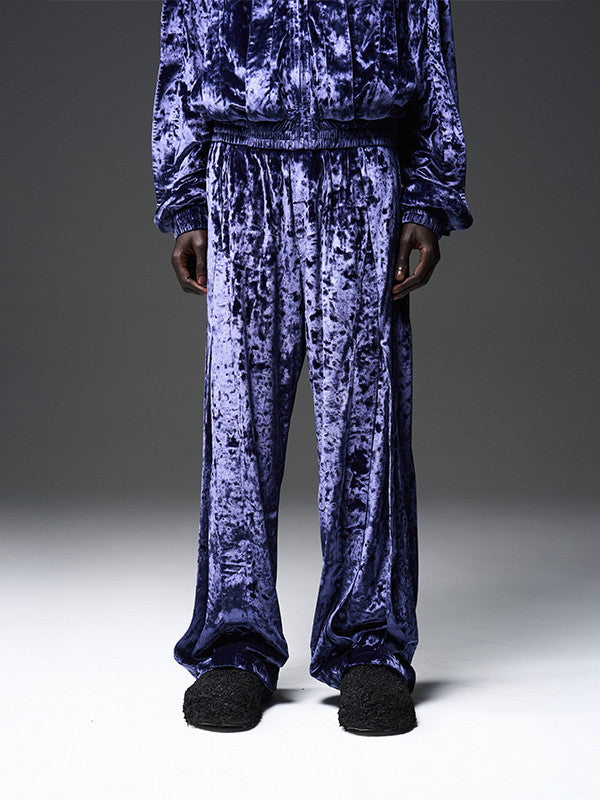 Samt gerade glitzer locker elastic-taist lässiger sportliche hose