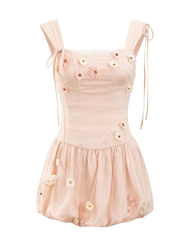 Flower Short Balloon Lace Butterfly Fairy Dress