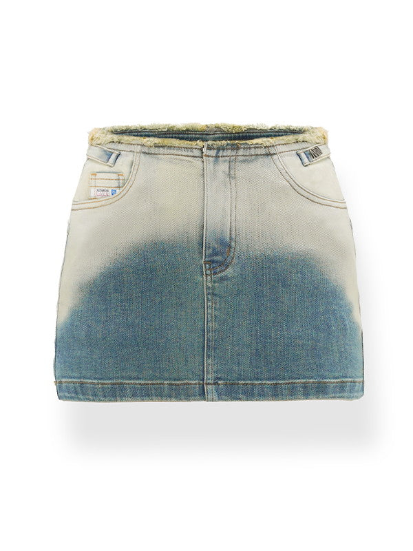 데님 타이트 그라데이션 니치 니니 스커트