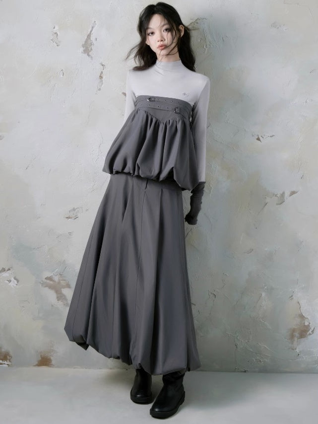 Embroidered Bottle Neck Slimming Bottoming Shirt