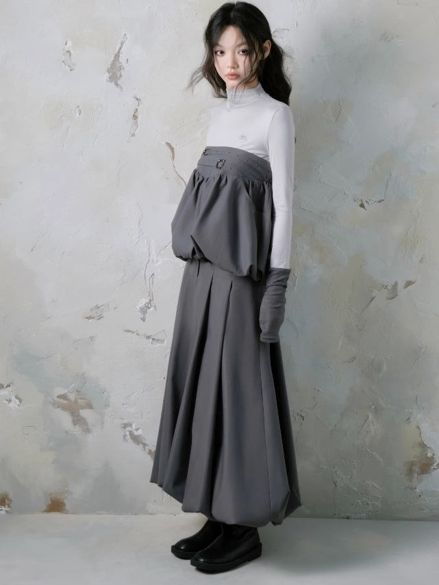 Embroidered Bottle Neck Slimming Bottoming Shirt