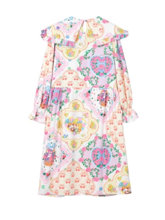 Tension à imprimé princesse A-line robe