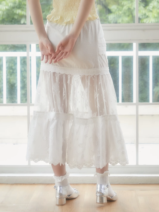 Lace Stitch Short Skirt & Long Skirt
