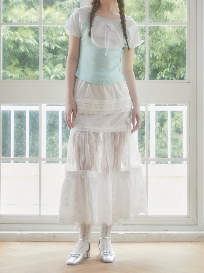Lace Stitch Short Skirt & Long Skirt