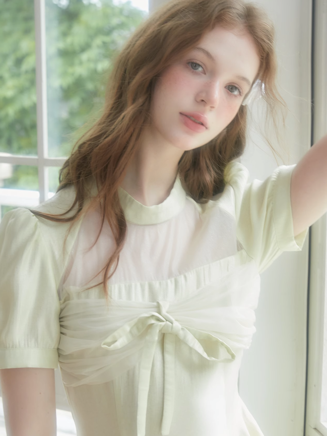 Hollow Sheer Design Layered Dress