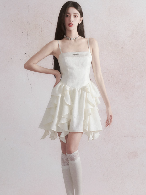 Tweed Wind Girly Short Jacket & Suspender Kleid
