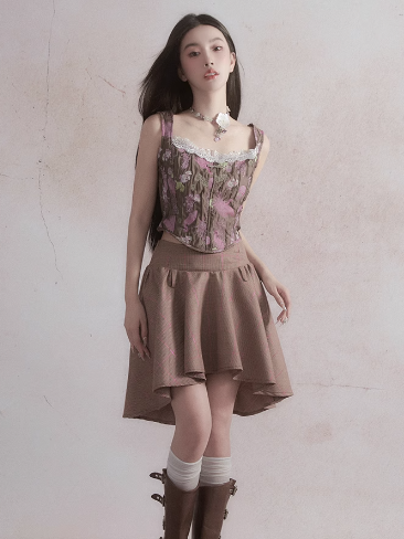 Retro -Spitzenblumenkamisole