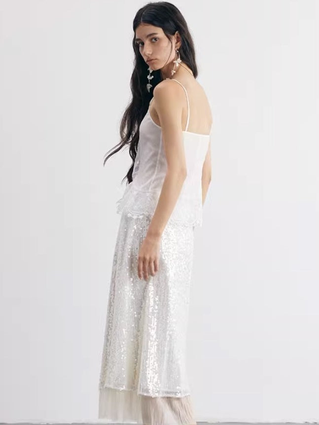 Blumenstickereien Camisole