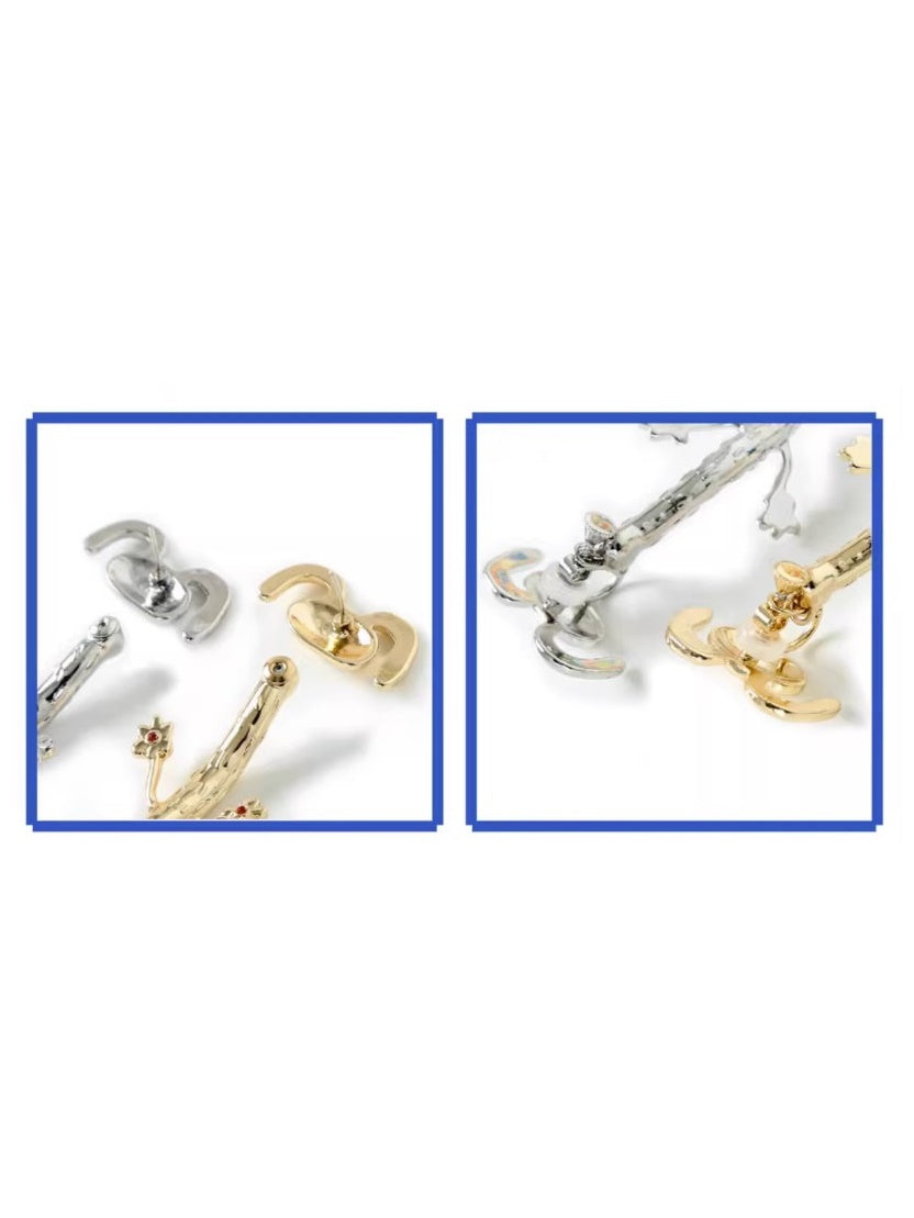 Rabbit Asymmetric Earrings & Pierce