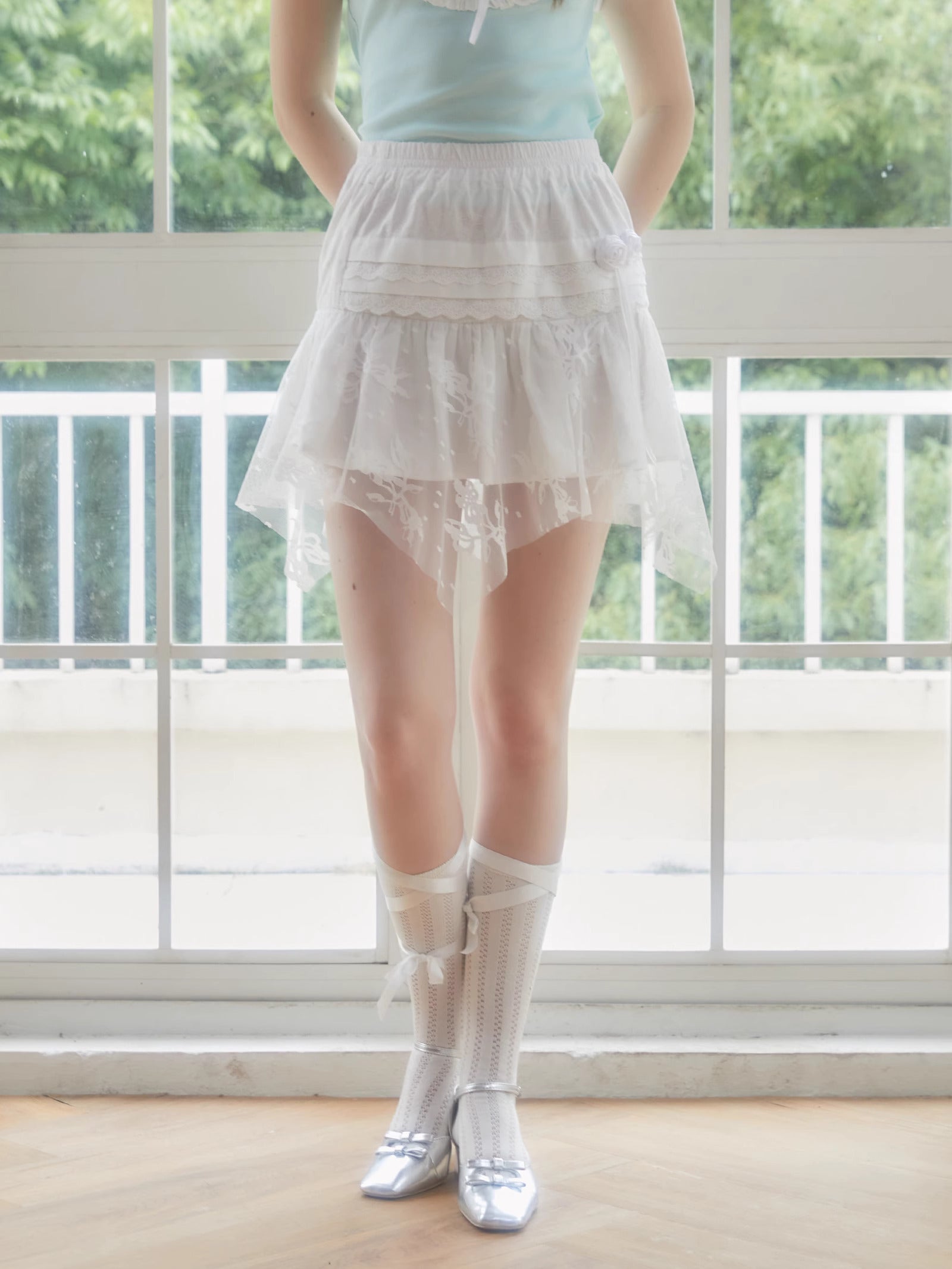 Lace Stitch Short Skirt & Long Skirt
