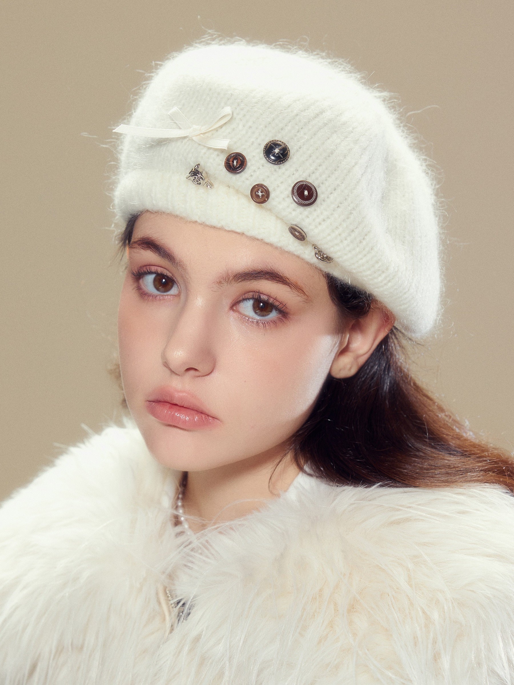 Mohair Knitted Beret