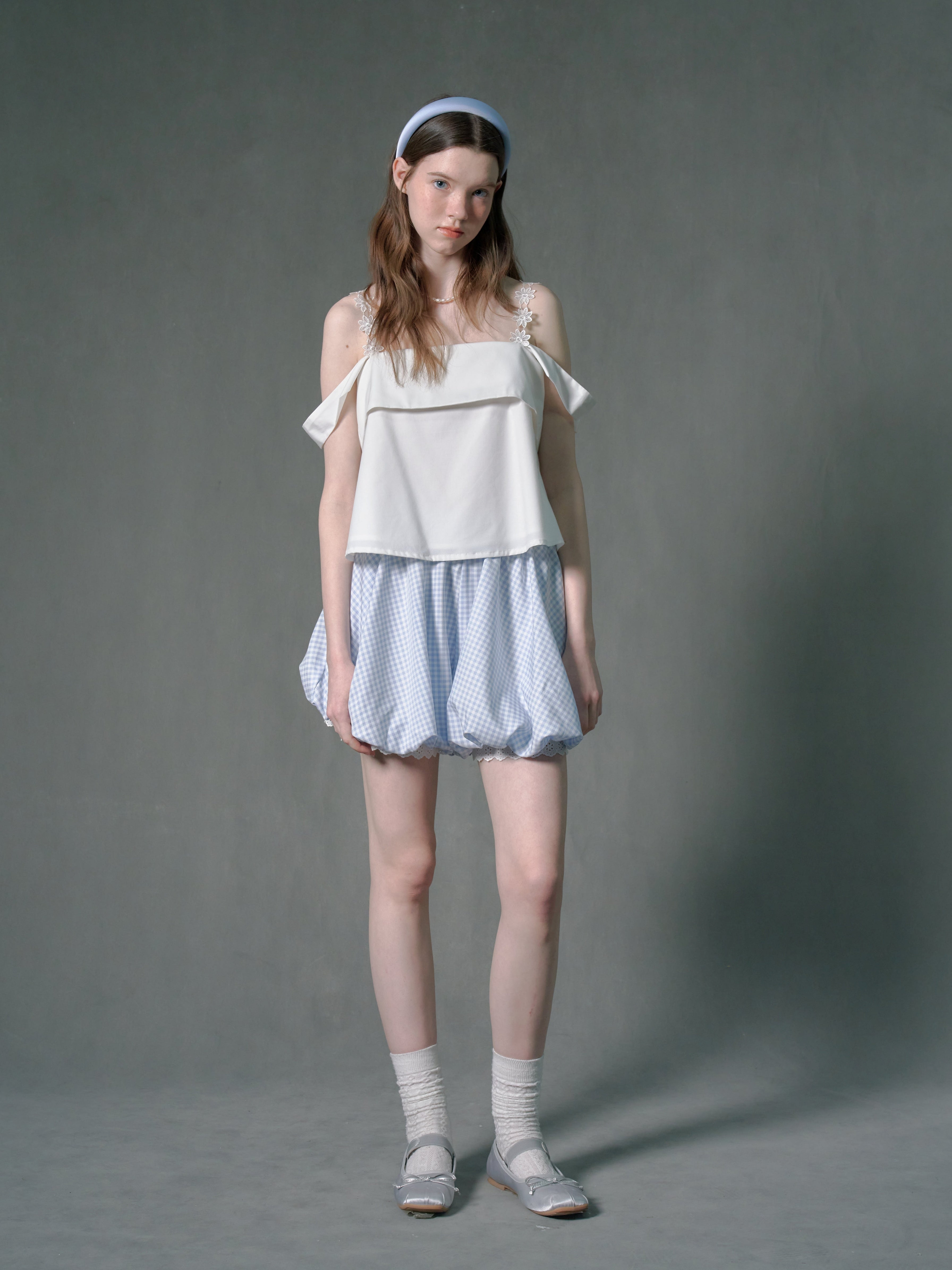 Ribbon & Spitzen -Doppelgurt Camisole