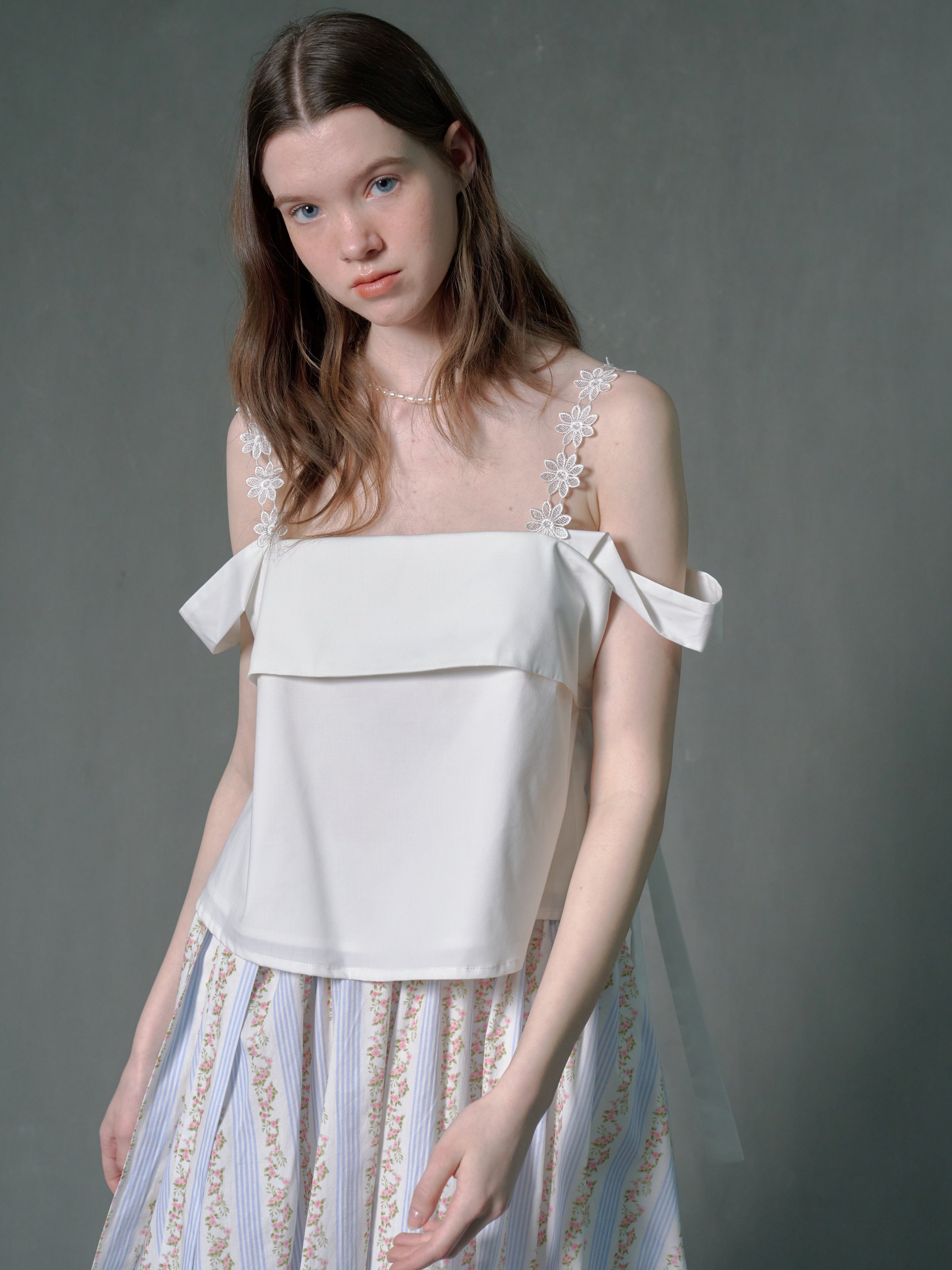 Ribbon & Spitzen -Doppelgurt Camisole