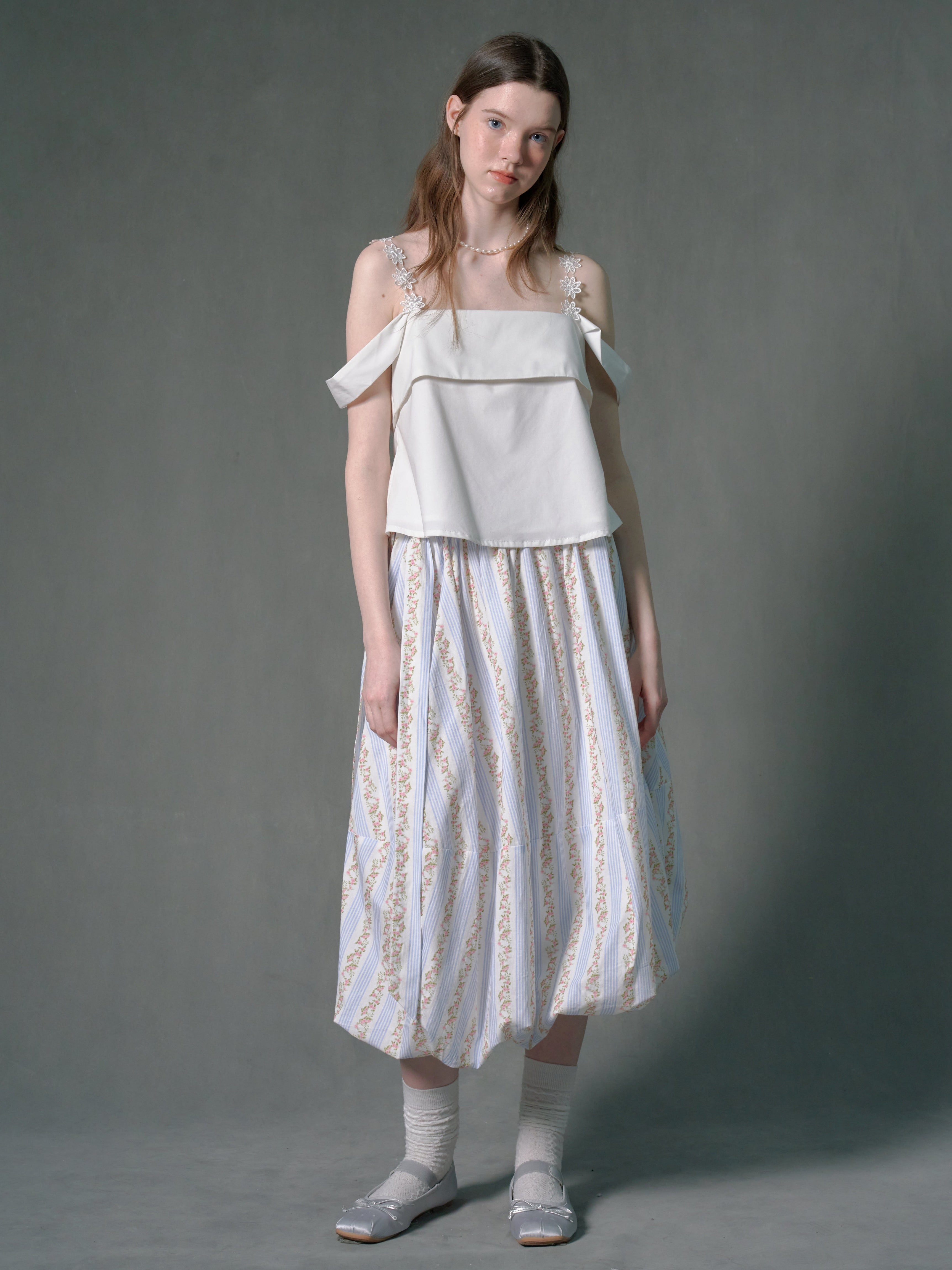 Ribbon & Spitzen -Doppelgurt Camisole