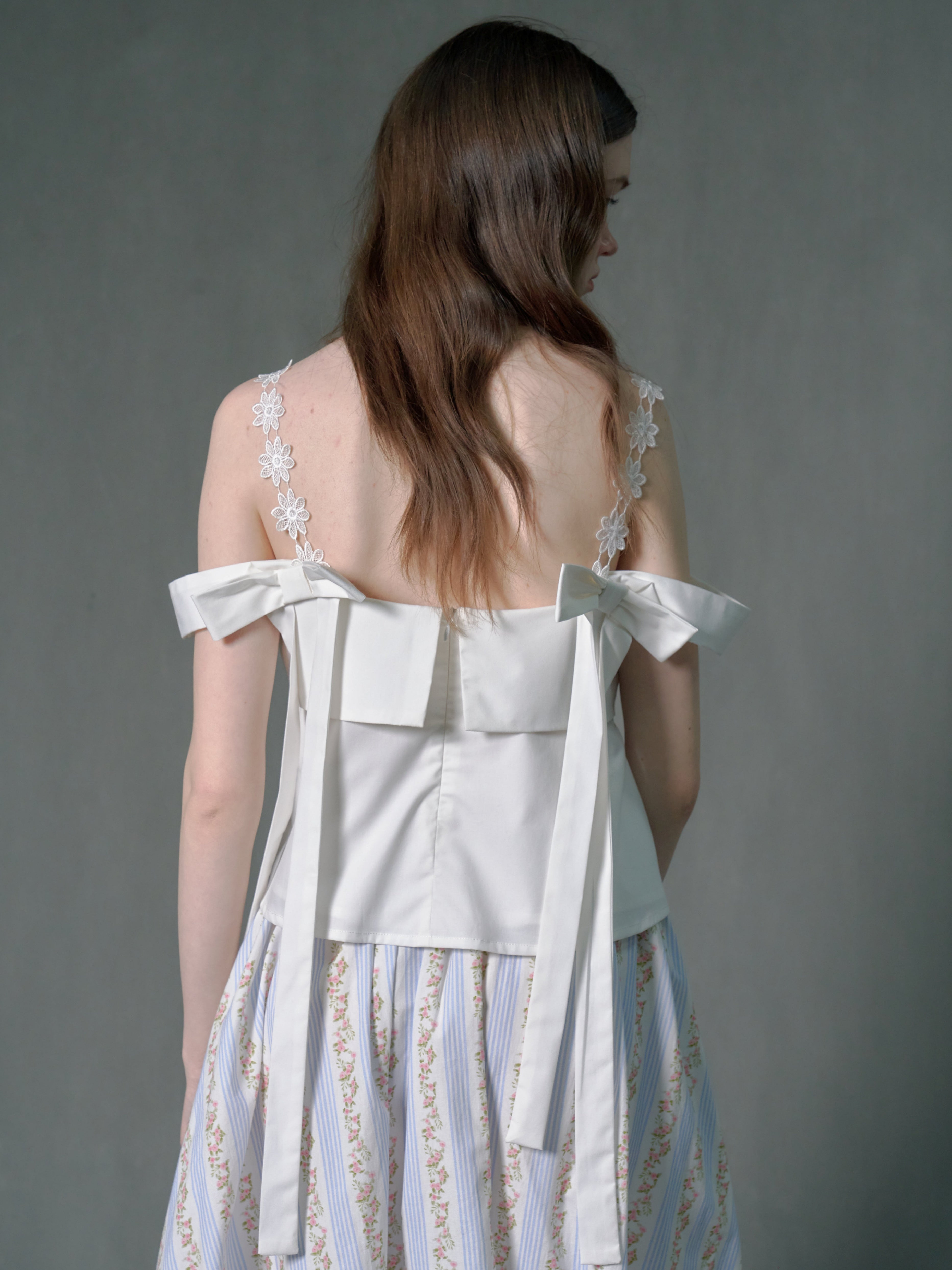 Ribbon & Spitzen -Doppelgurt Camisole