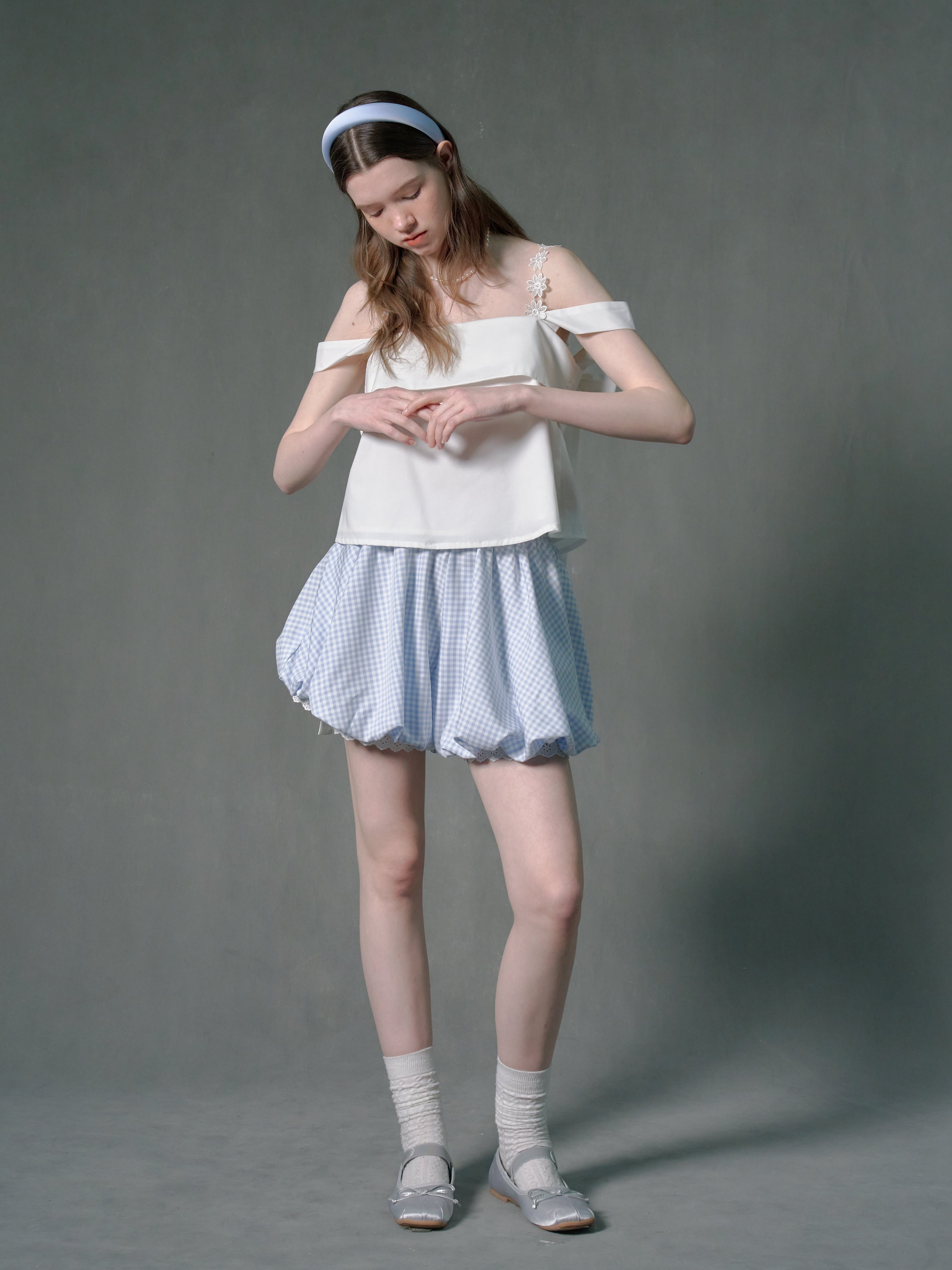 Ribbon & Spitzen -Doppelgurt Camisole