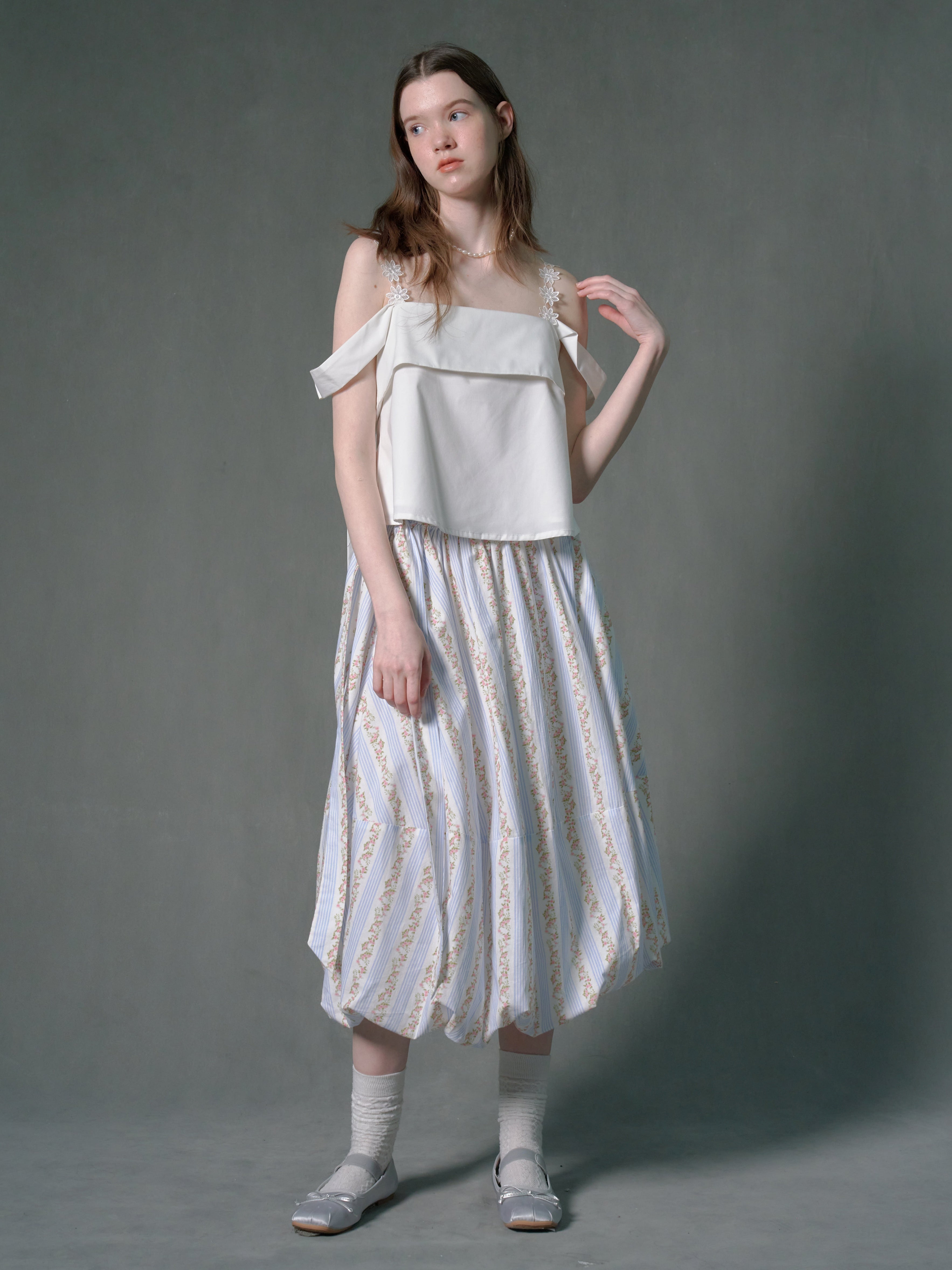 Ribbon & Spitzen -Doppelgurt Camisole