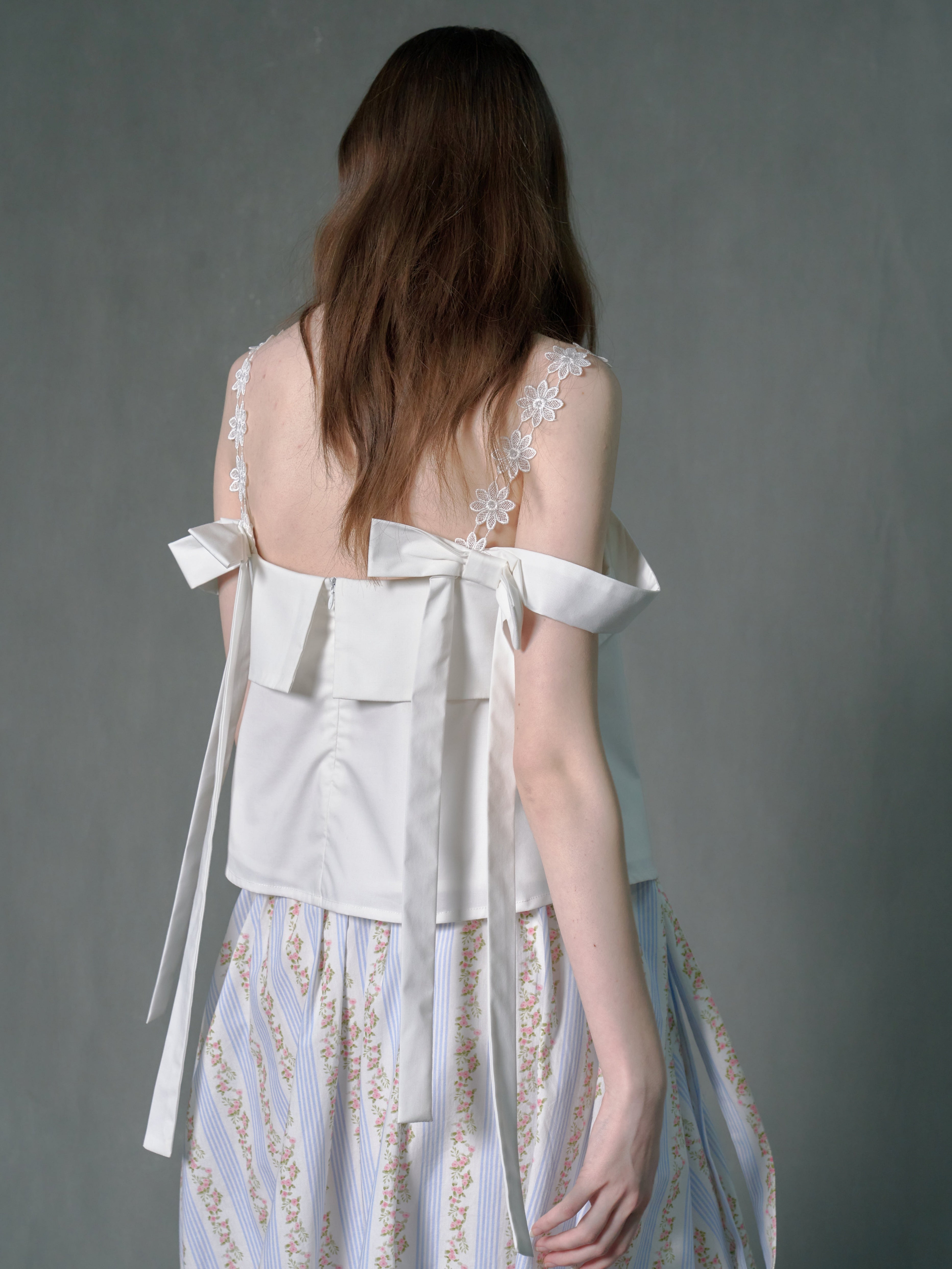 Ribbon & Spitzen -Doppelgurt Camisole