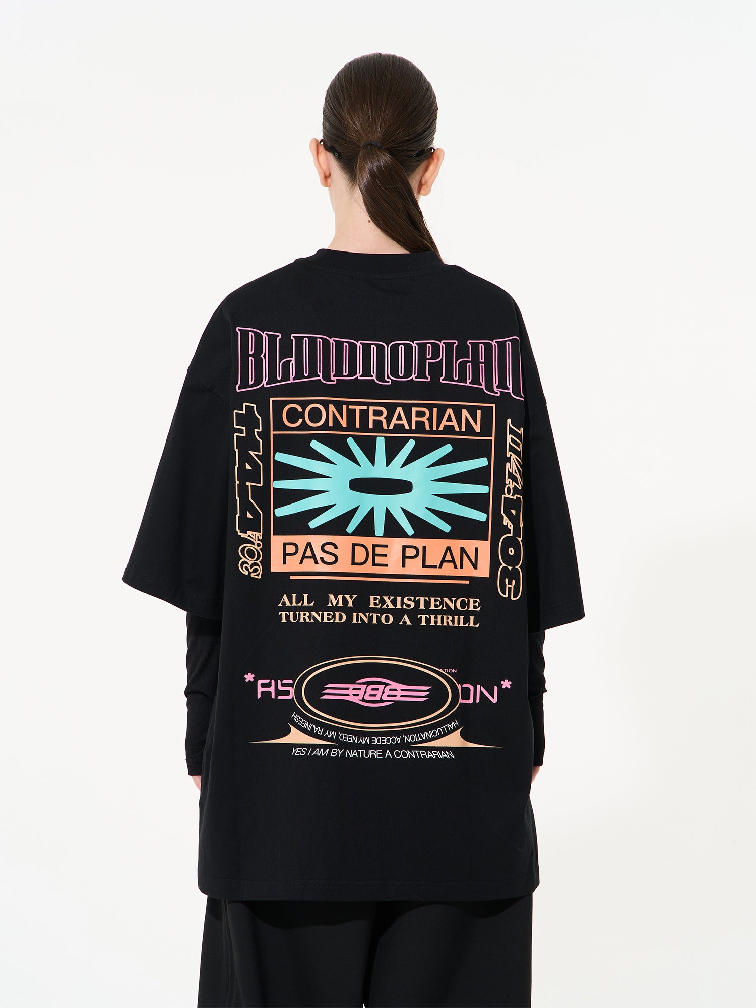 UNISEX BACK-PRINT OVERSIZE CASUAL T -shirt