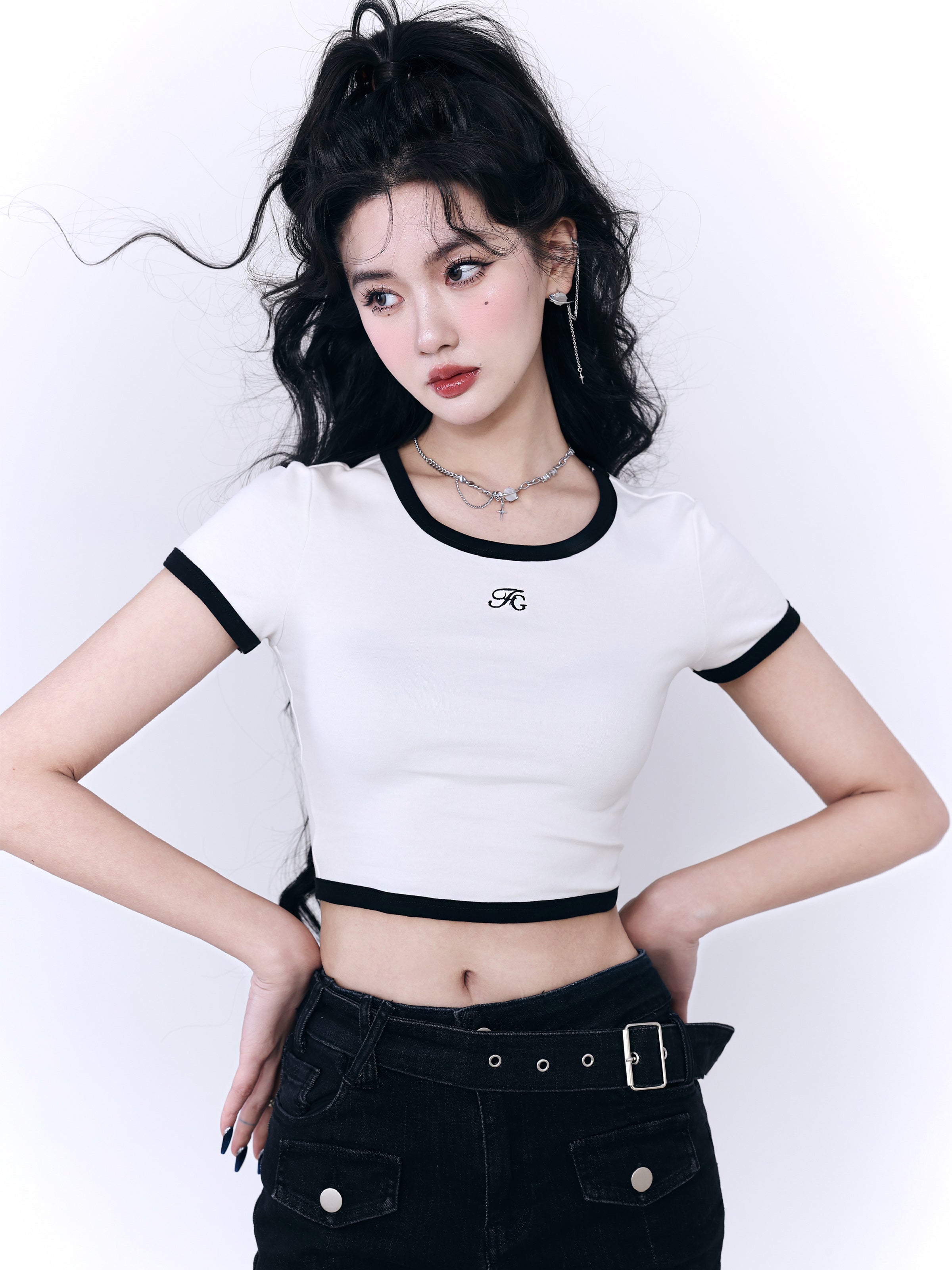 Monotone Bi-color Tight T-shirt&Tank-top