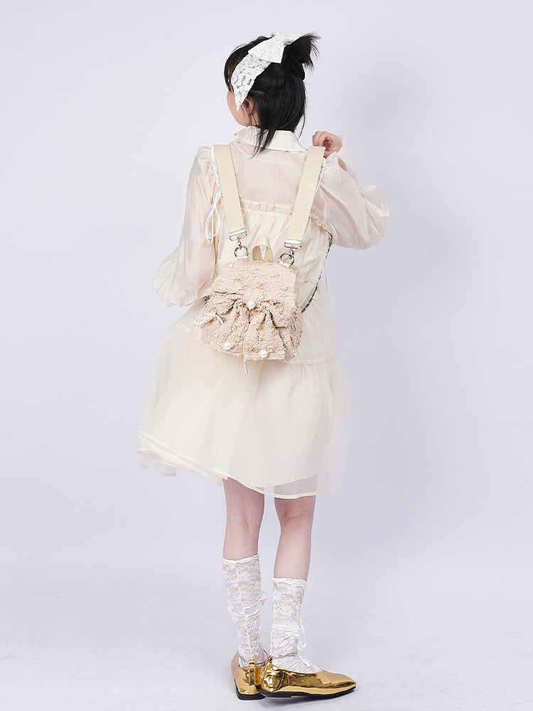 진주가 복고풍 여성 배낭