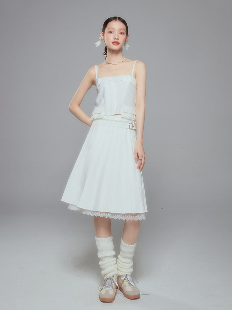 Lace Layered Flare Femineine Skirt