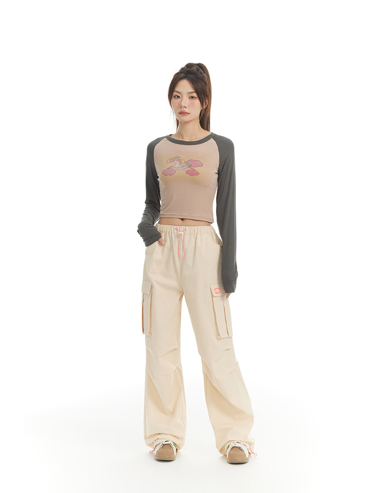 Casual Relax Drawstring Cargo-Pants