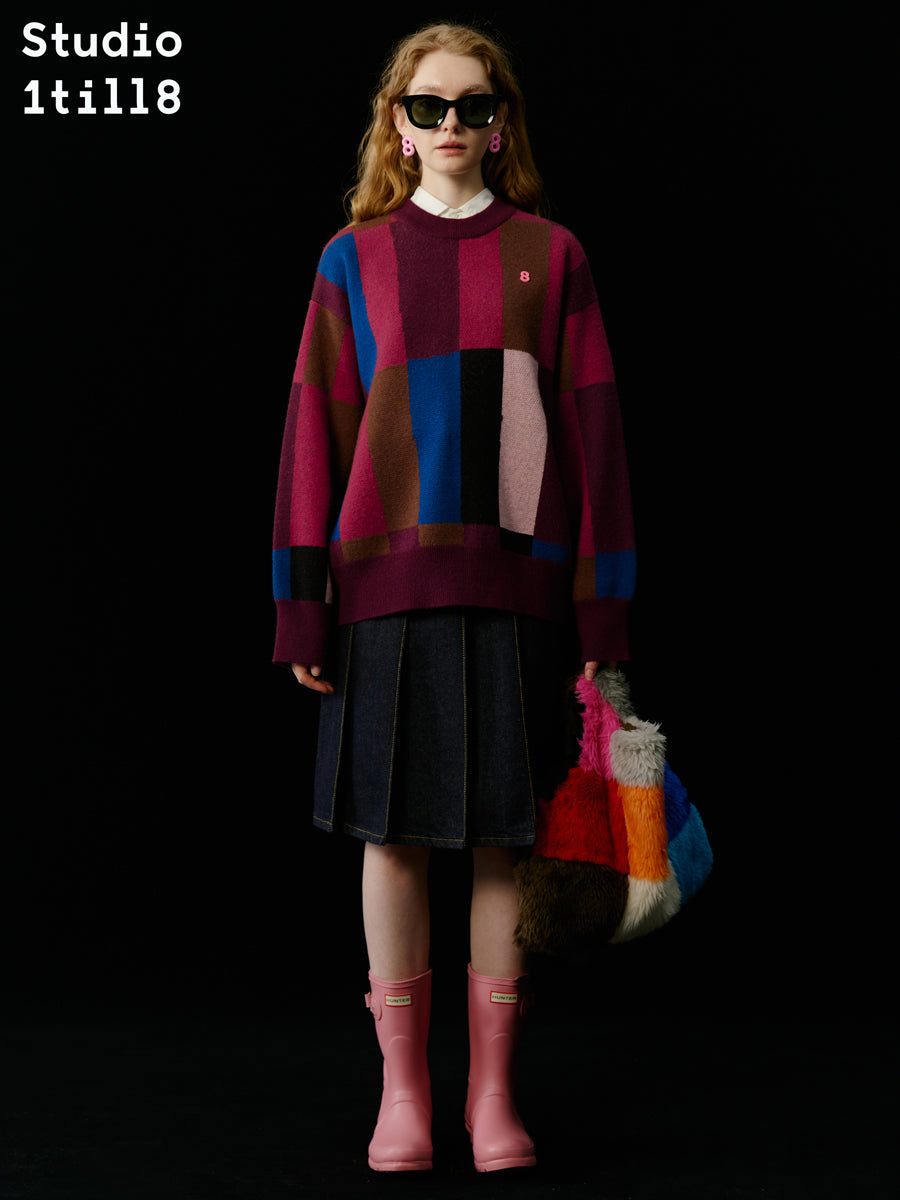 세련된 다채로운 화려한 니트